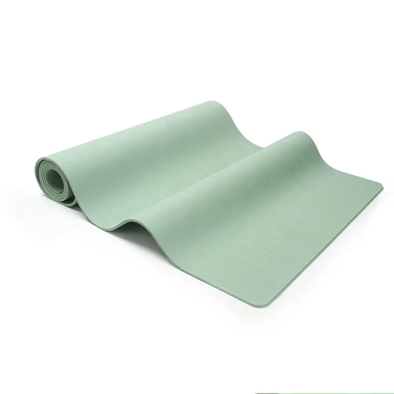 Pure Rubber Yoga Mat - Non Slip Wood Design Natural Exercise Mat